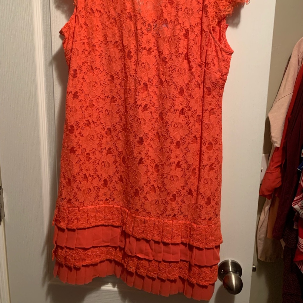 Jessica Simpson coral lace dress